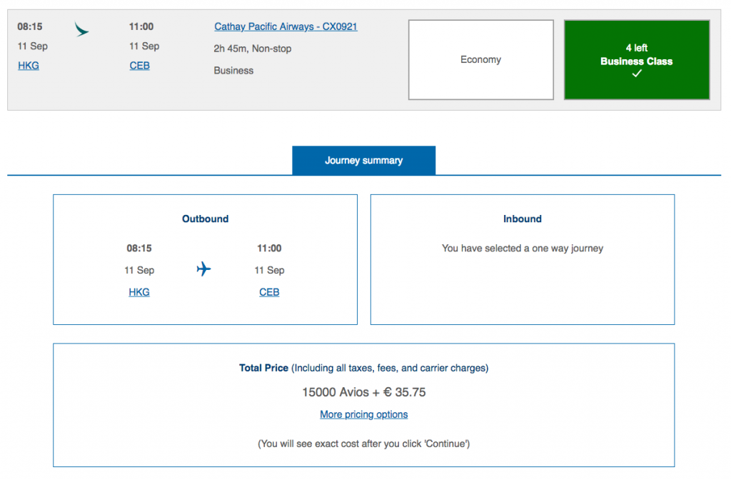 Wat puntjes en wat eurootjes voor business class