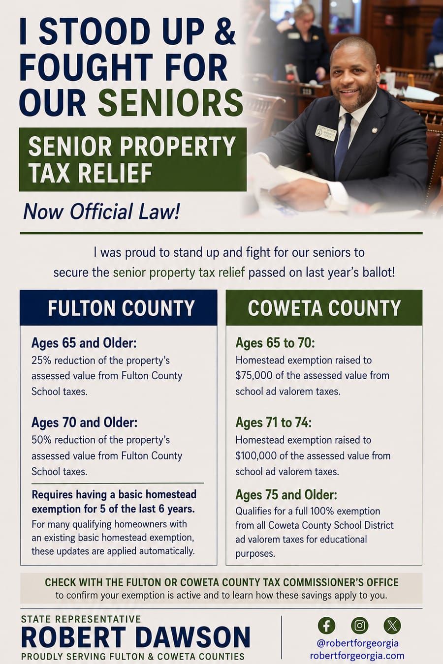 Important Update for Fulton and Coweta County Seniors: Check Your Tax Bills for New School Tax Savings
