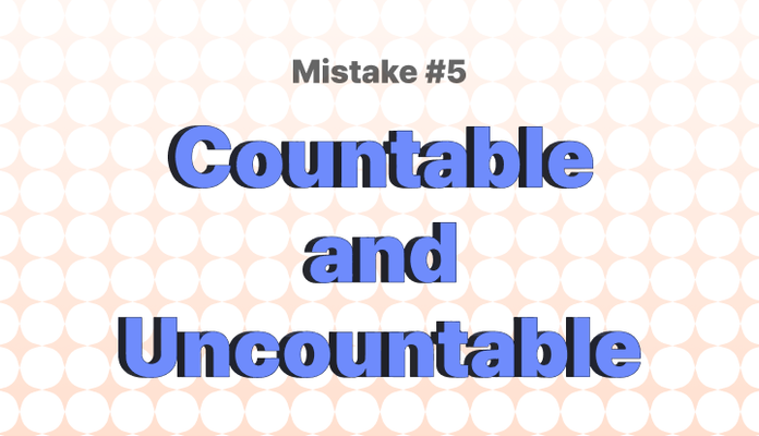 흔한 영어 문법 실수 5 - 단수, 복수