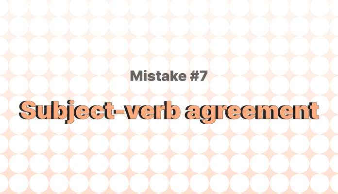 흔한 영어 문법 실수 7 - 수일치
