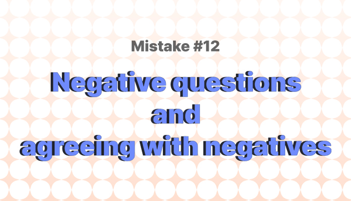 흔한 영어 문법 실수 12 – 부정의문문