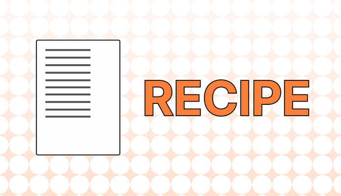 Recipe 뜻과 예시