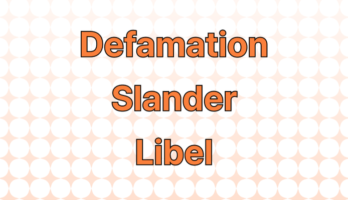 명예훼손 영어로 (Defamation, Slander, Libel 차이와 뜻)
