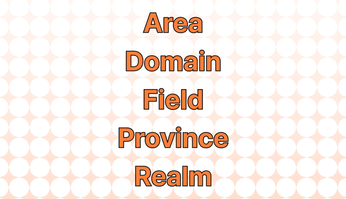 분야 영어로 (Area, Domain, Field, Province, Realm 차이와 뜻)