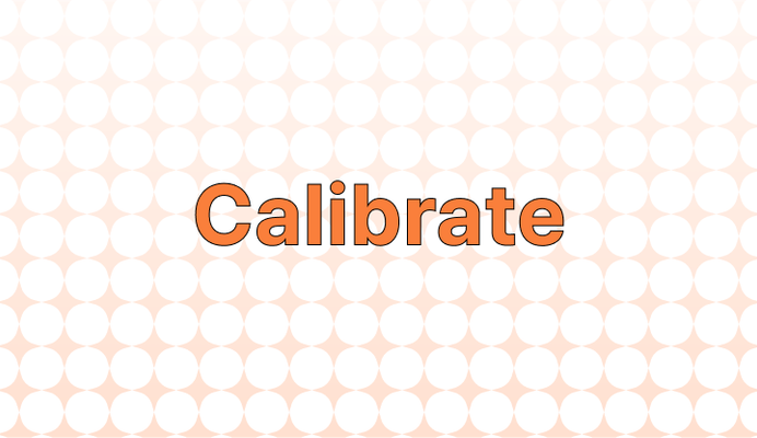 Calibrate 뜻과 예시