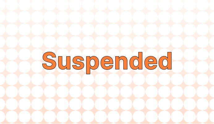 Suspended 뜻과 예시