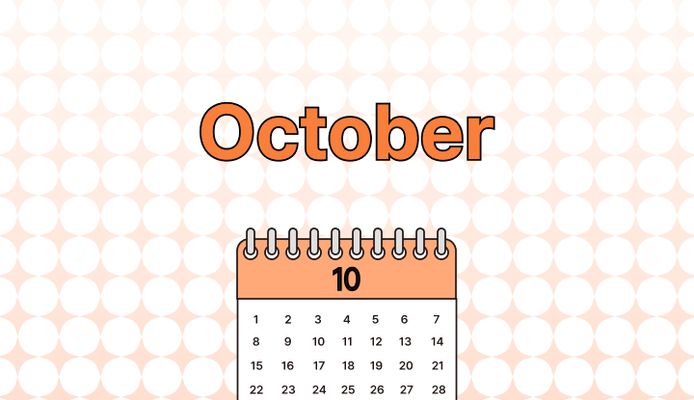 10월 영어로 (October, Oct., Oct, 10 차이와 뜻)