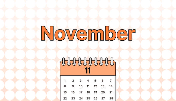 11월 영어로 (November, Nov., Nov, 11 차이와 뜻)