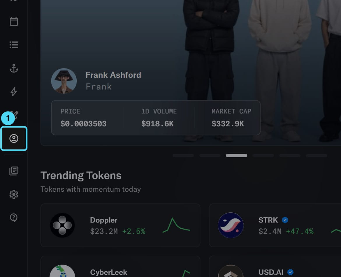 Screenshot of opensea.io: Profile