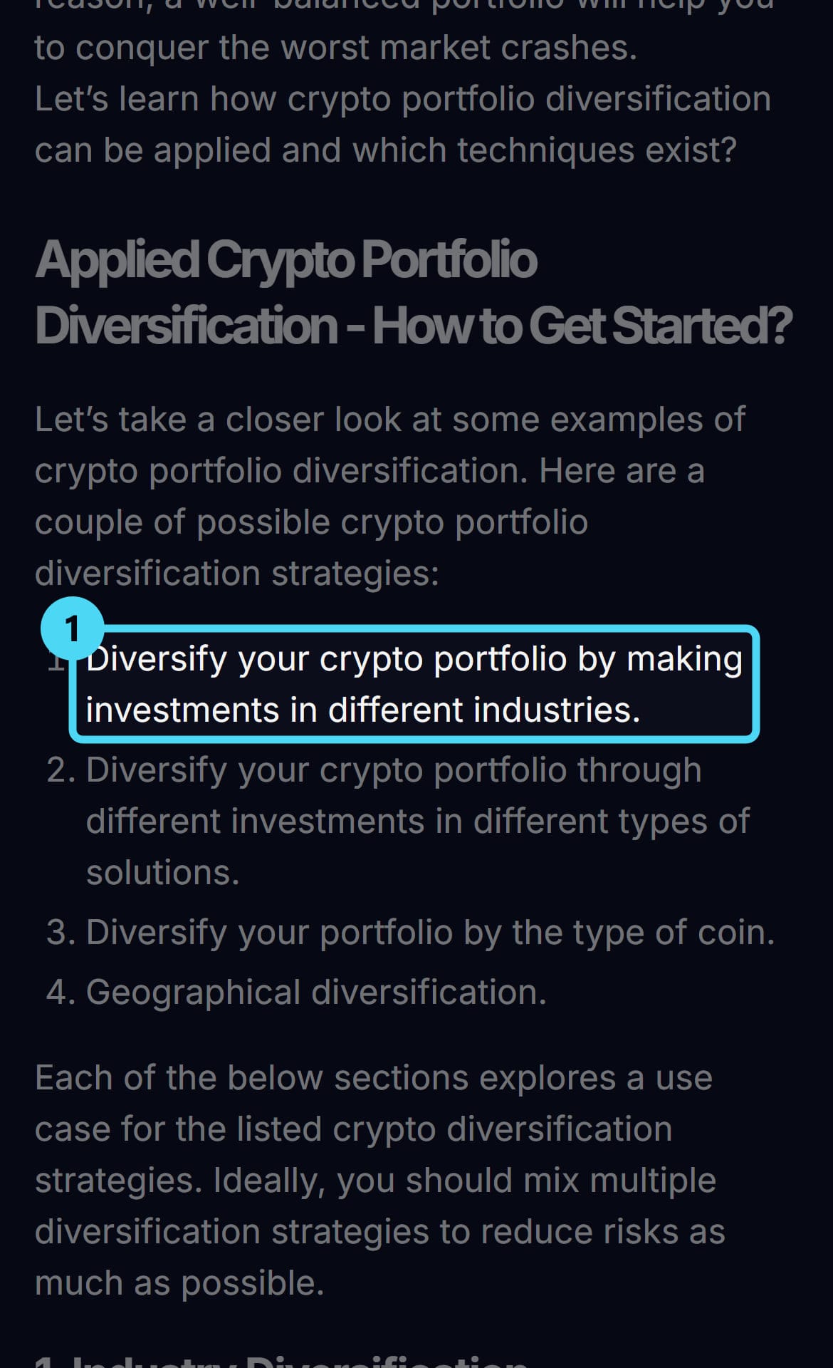 Screenshot of the www.youhodler.com page with the cited passage highlighted