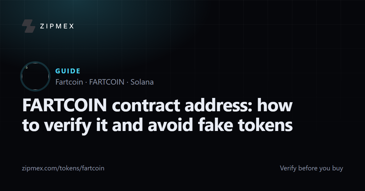 FARTCOIN contract address: how to verify it and avoid fake tokens
