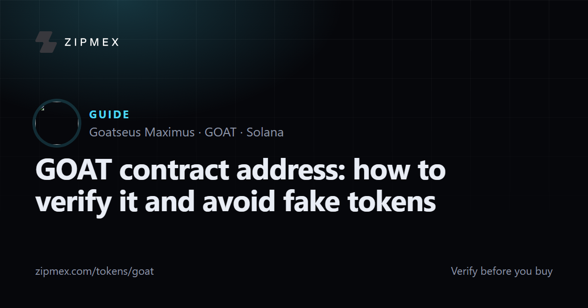 GOAT contract address: how to verify it and avoid fake tokens