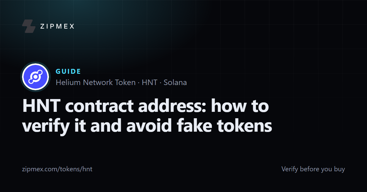 HNT contract address: how to verify it and avoid fake tokens