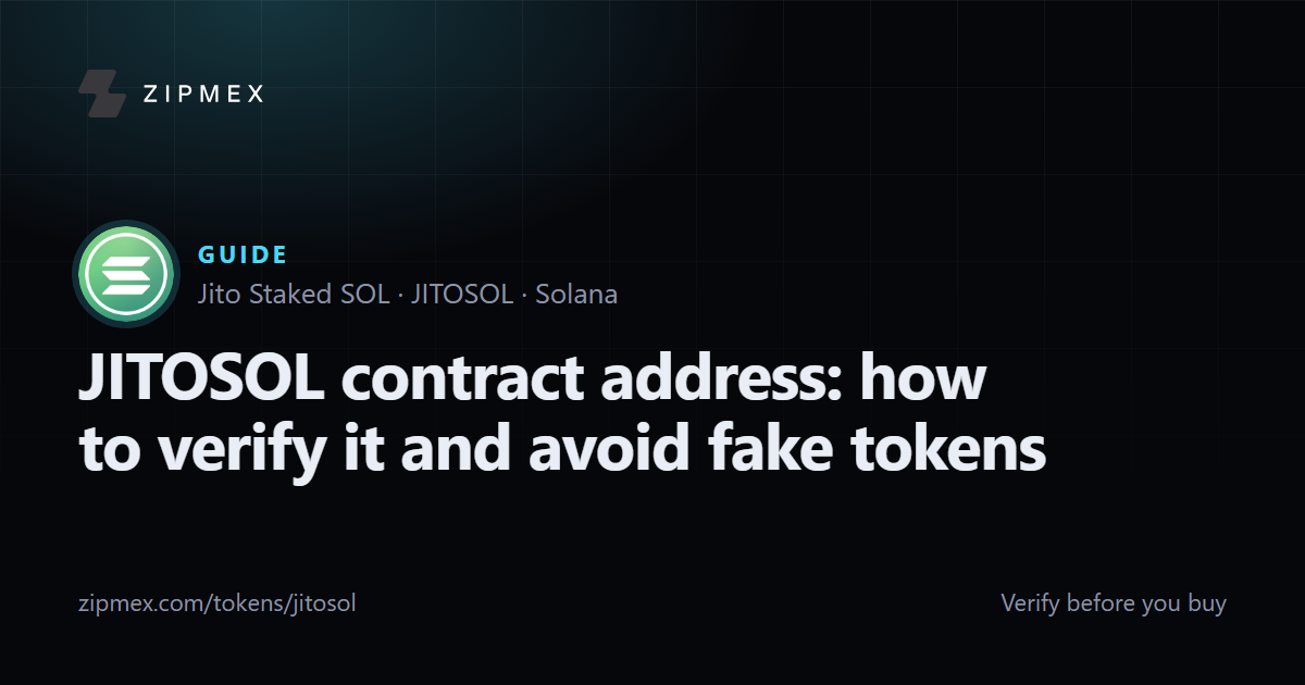JITOSOL contract address: how to verify it and avoid fake tokens