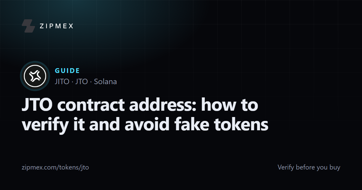 JTO contract address: how to verify it and avoid fake tokens