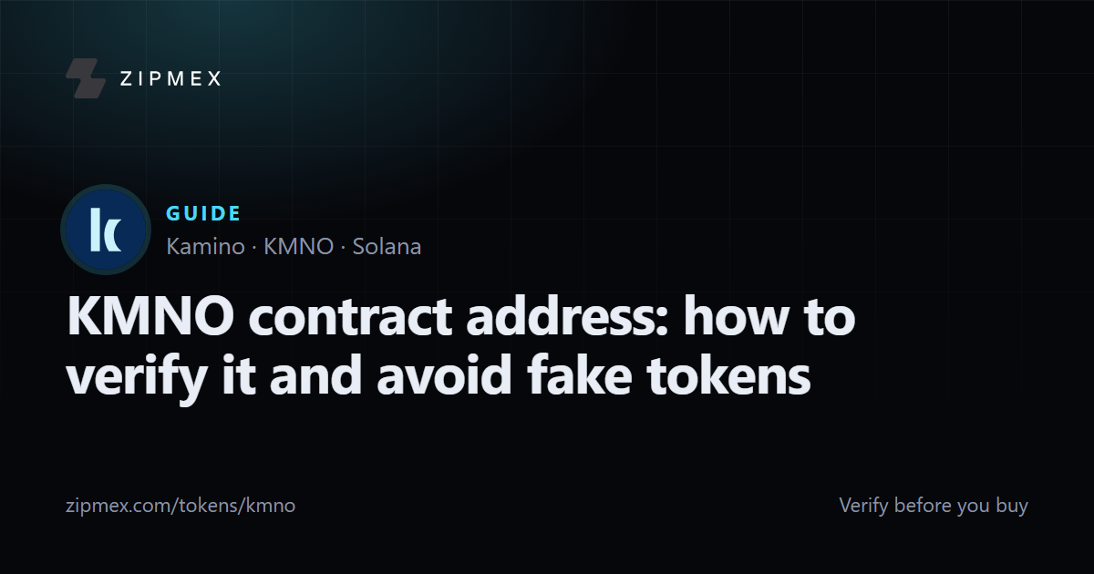 KMNO contract address: how to verify it and avoid fake tokens