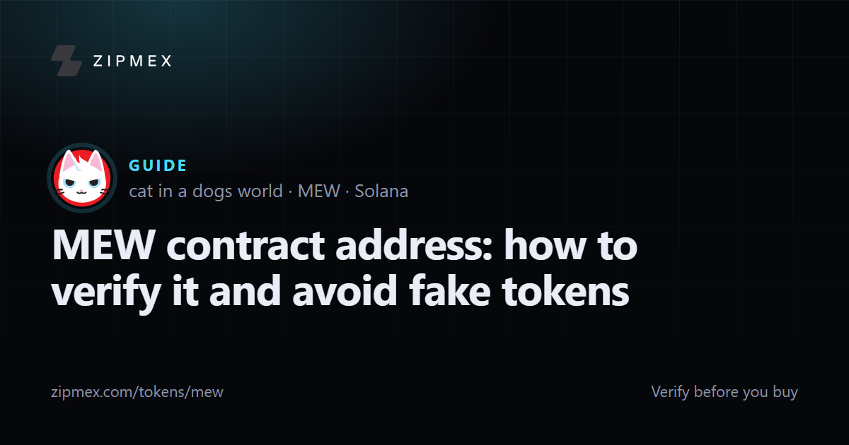 MEW contract address: how to verify it and avoid fake tokens