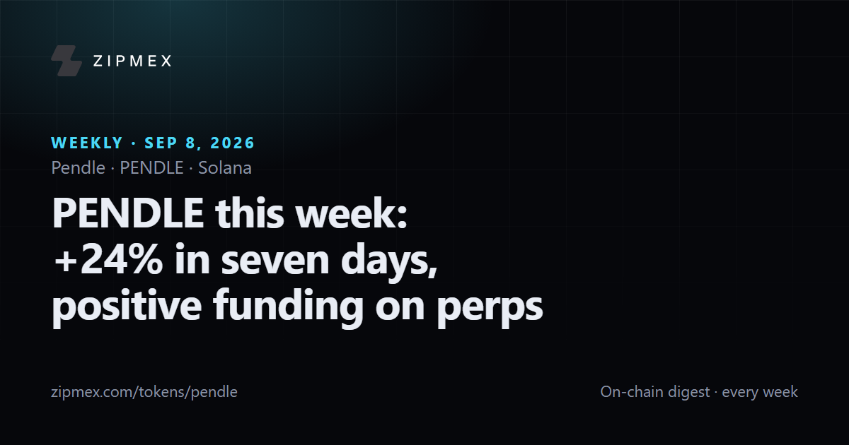 PENDLE this week: +24% in seven days, positive funding on perps
