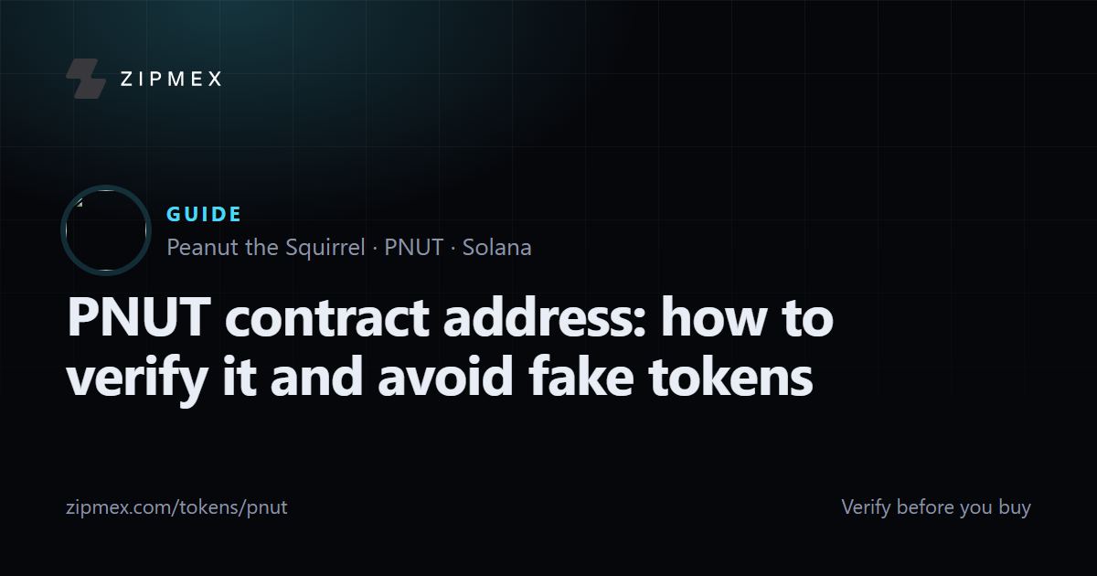 PNUT contract address: how to verify it and avoid fake tokens
