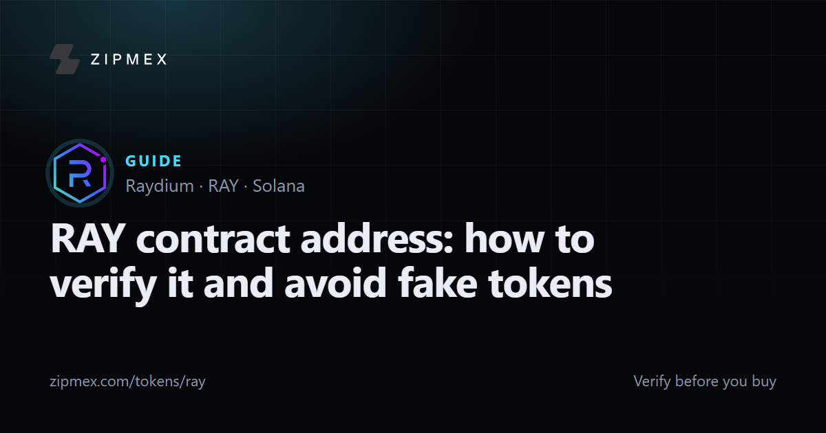 RAY contract address: how to verify it and avoid fake tokens