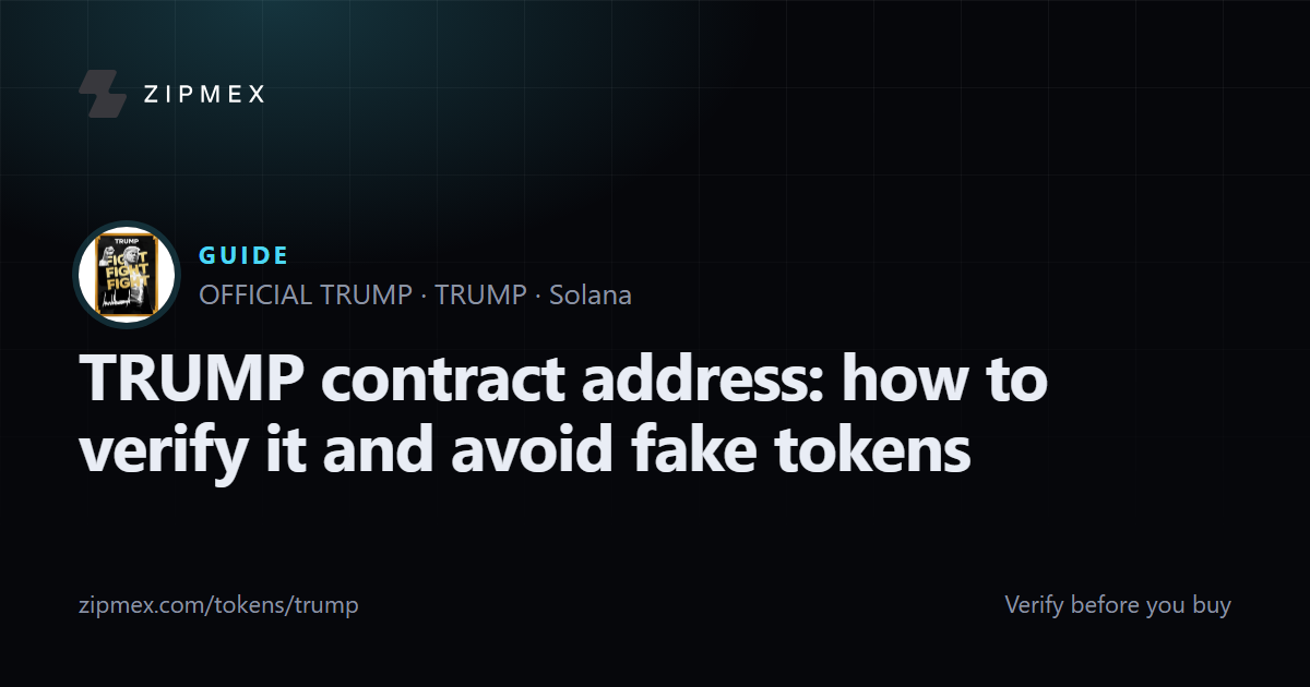TRUMP contract address: how to verify it and avoid fake tokens