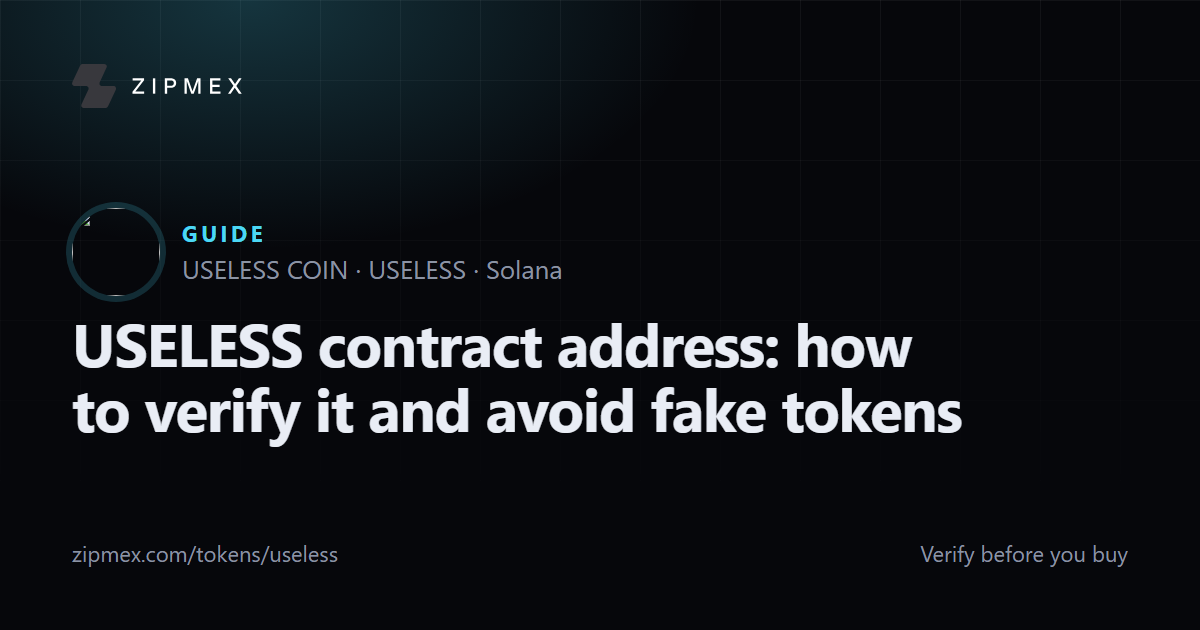 USELESS contract address: how to verify it and avoid fake tokens