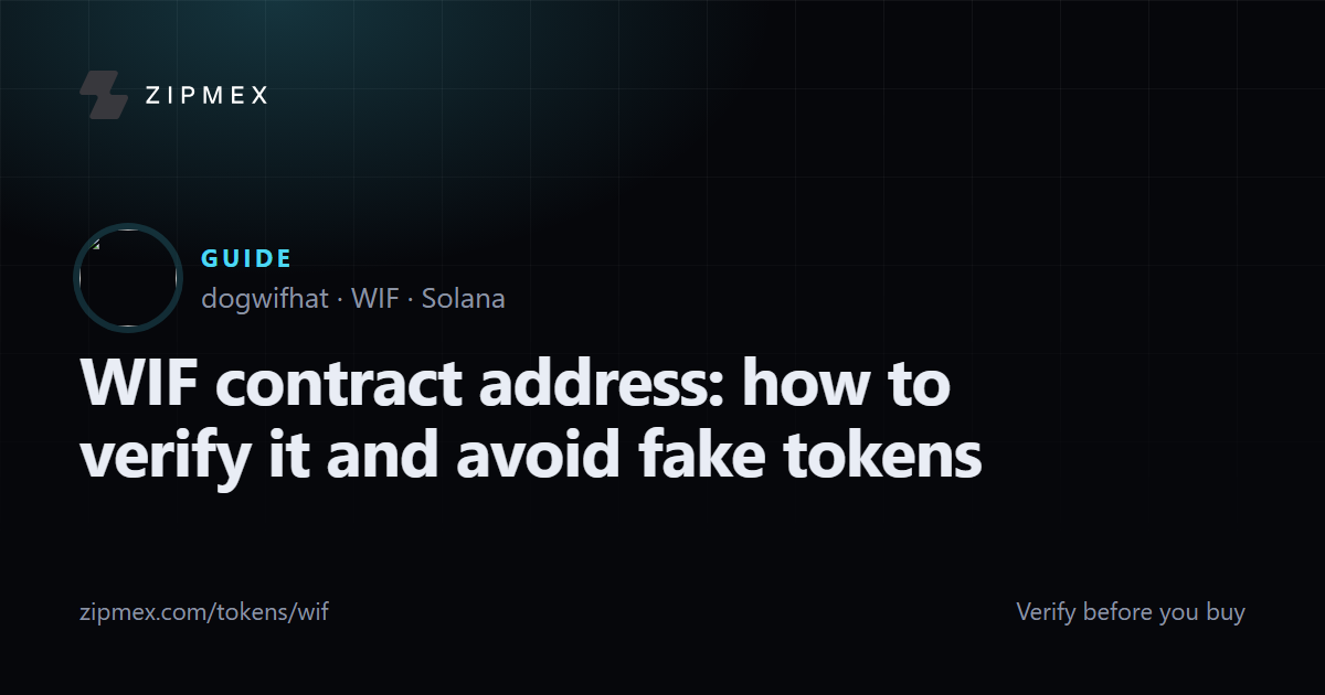 WIF contract address: how to verify it and avoid fake tokens
