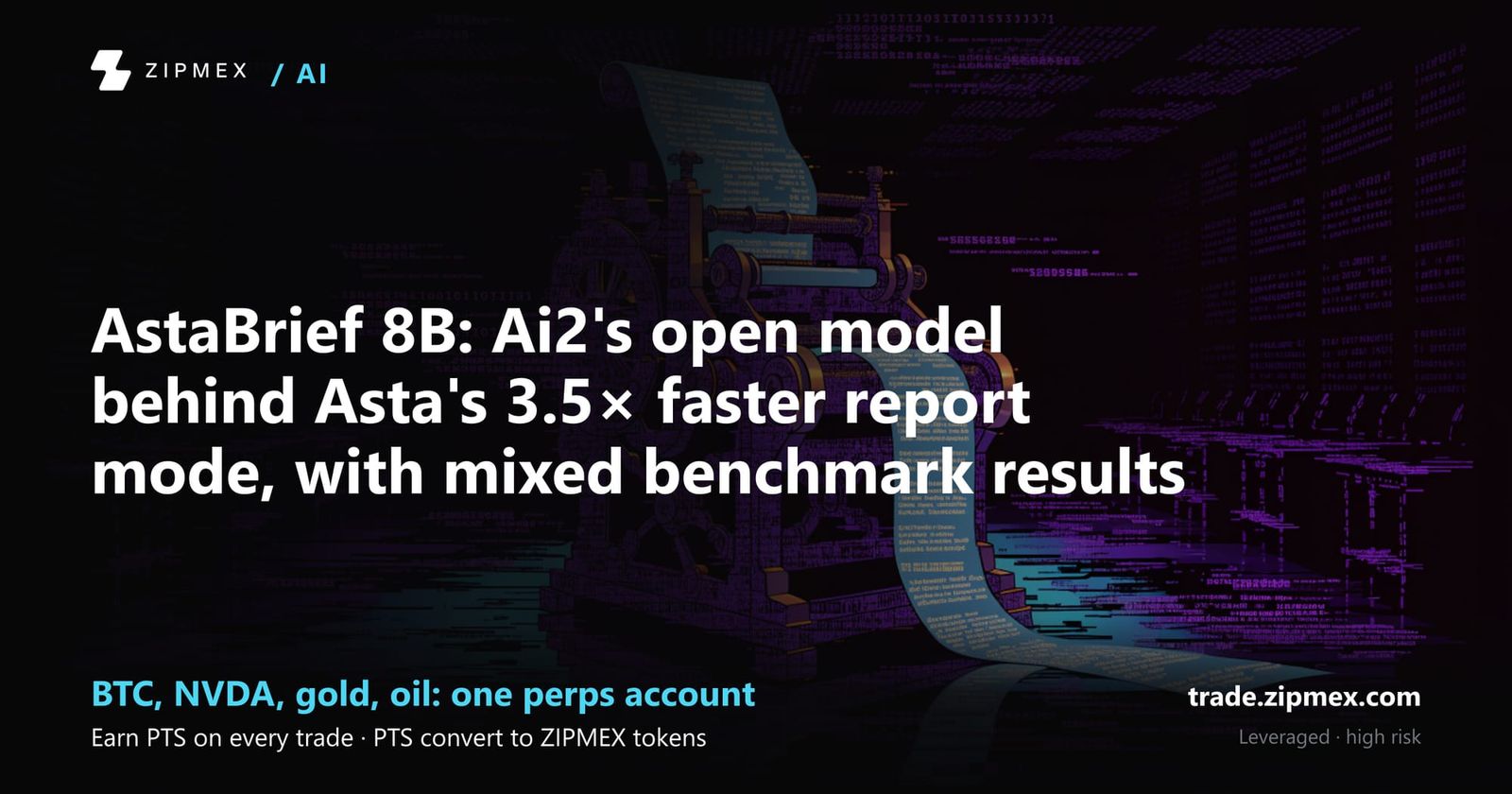 AstaBrief 8B: Ai2's open model behind Asta's 3.5× faster report mode, with mixed benchmark results