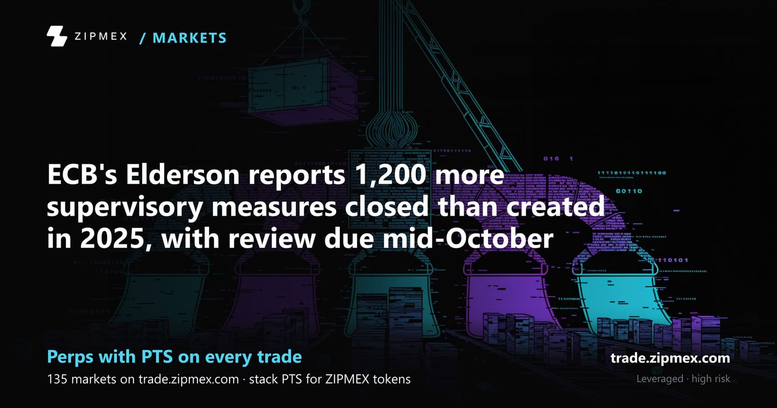 ECB's Elderson reports 1,200 more supervisory measures closed than created in 2025, with review due mid-October