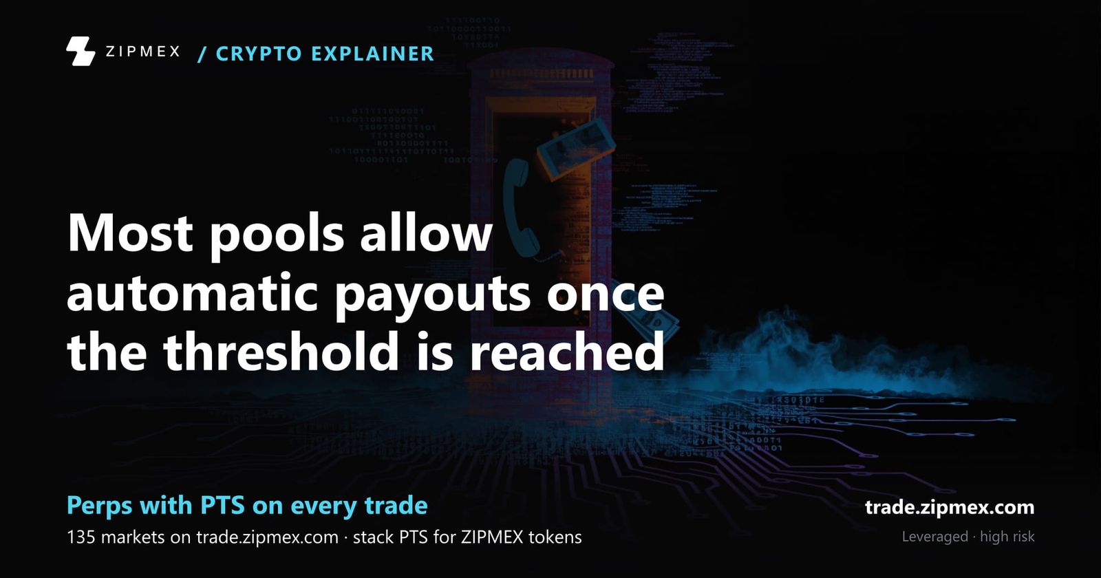Your mining pool balance is not in your wallet yet: payouts wait for the minimum and a valid address