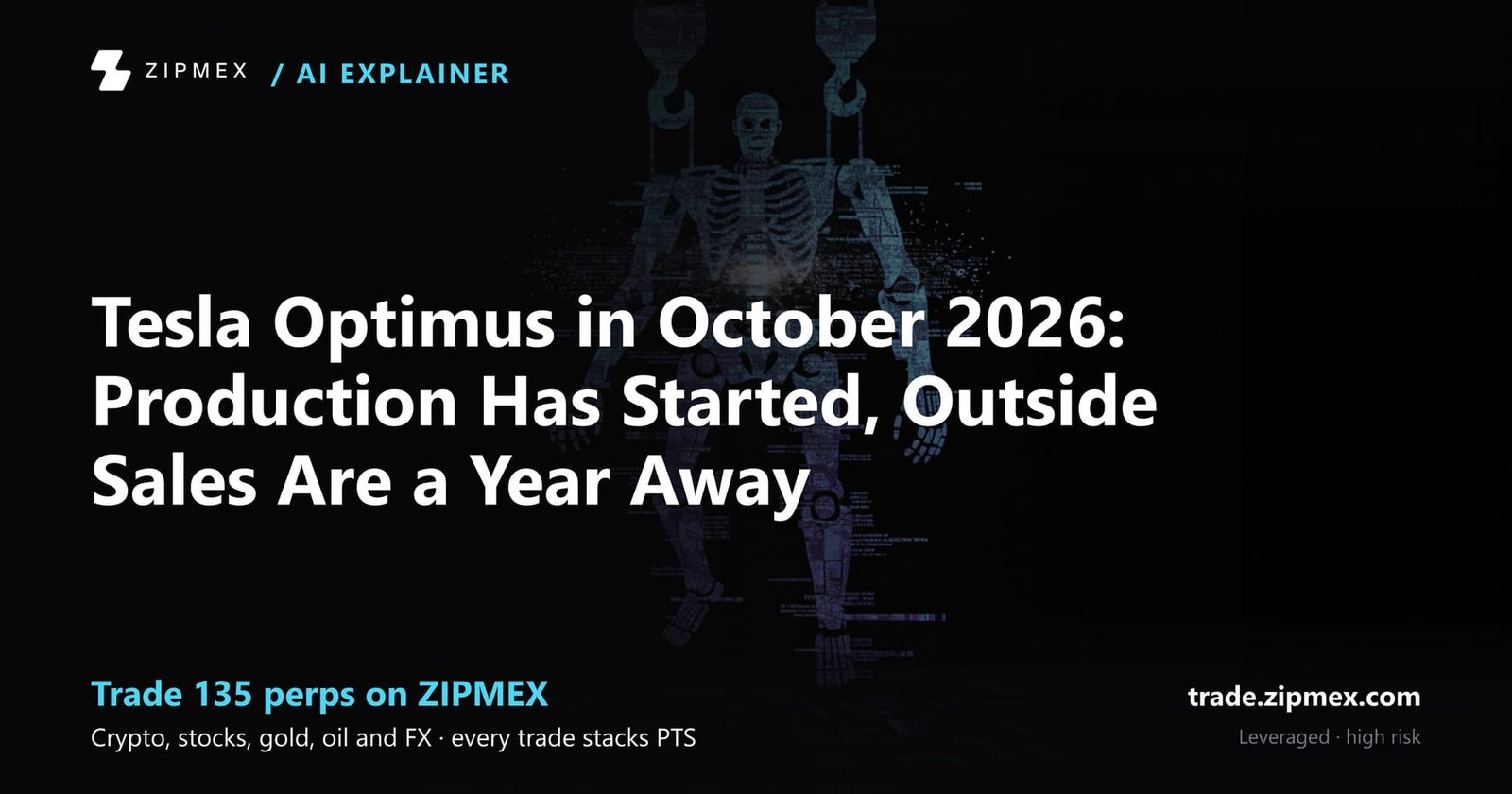 Tesla Optimus in October 2026: Production Has Started, Outside Sales Are a Year Away