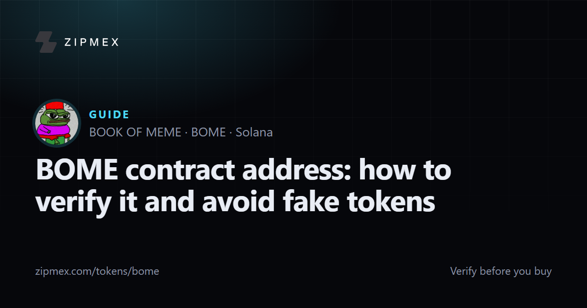 BOME contract address: how to verify it and avoid fake tokens