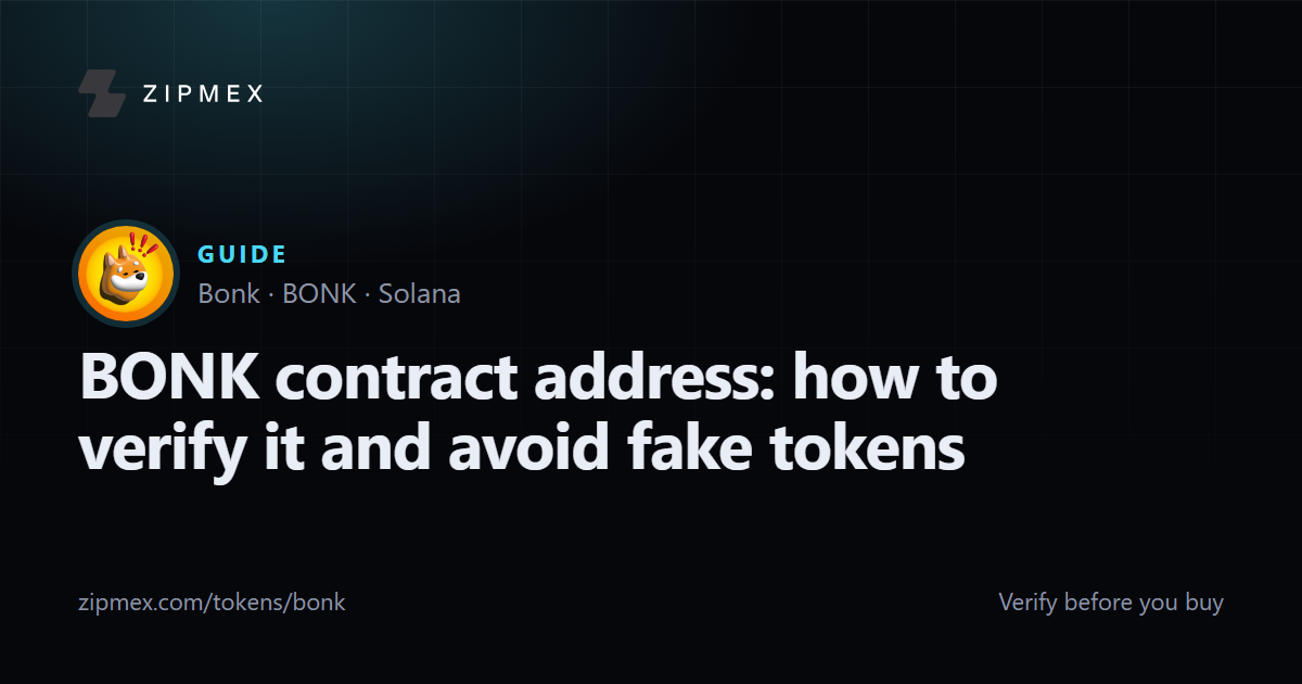 BONK contract address: how to verify it and avoid fake tokens