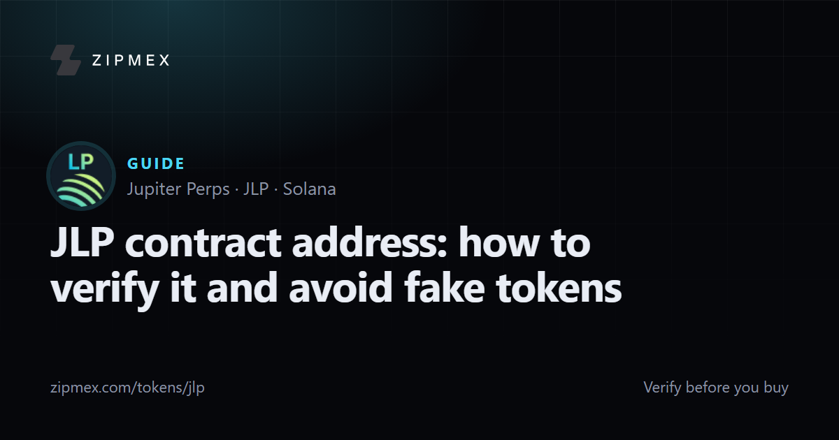 JLP contract address: how to verify it and avoid fake tokens