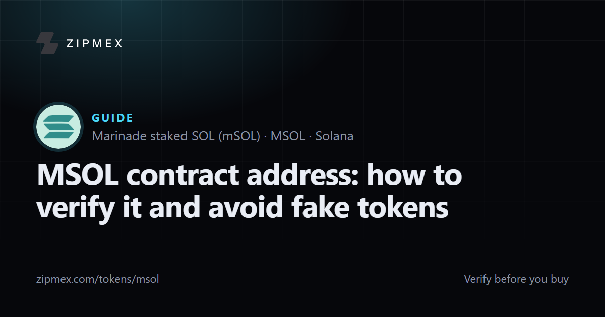 MSOL contract address: how to verify it and avoid fake tokens