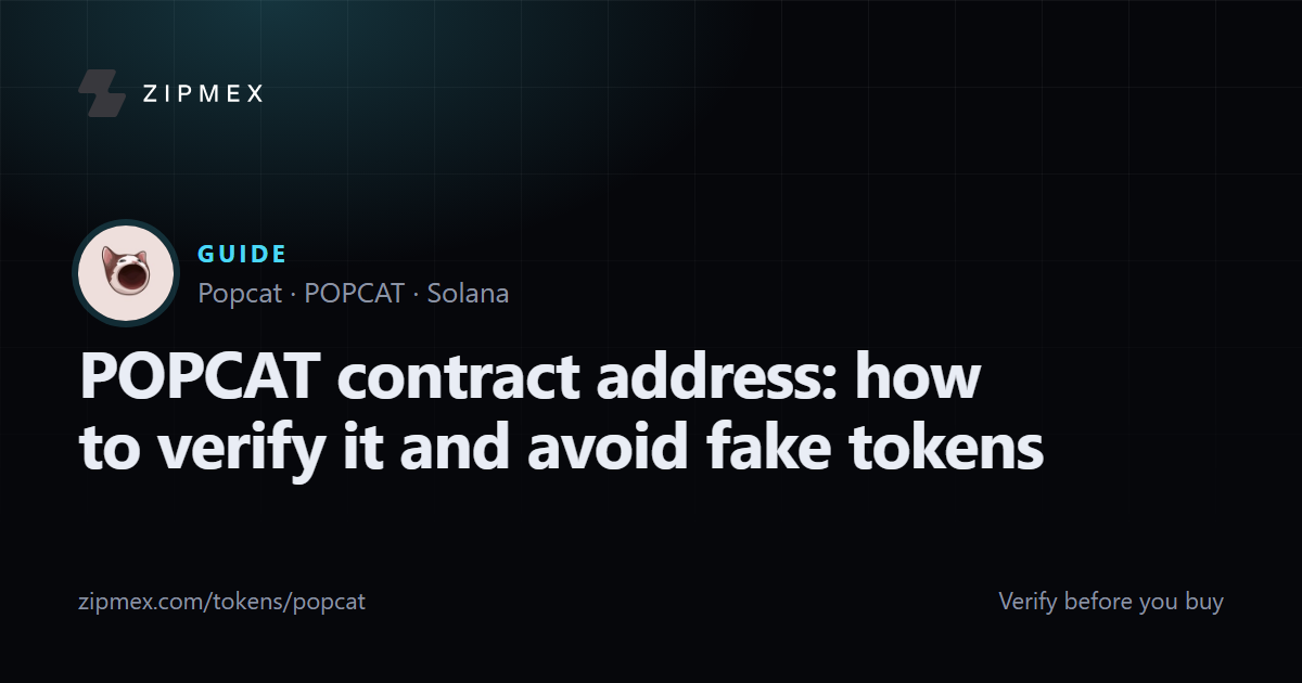 POPCAT contract address: how to verify it and avoid fake tokens