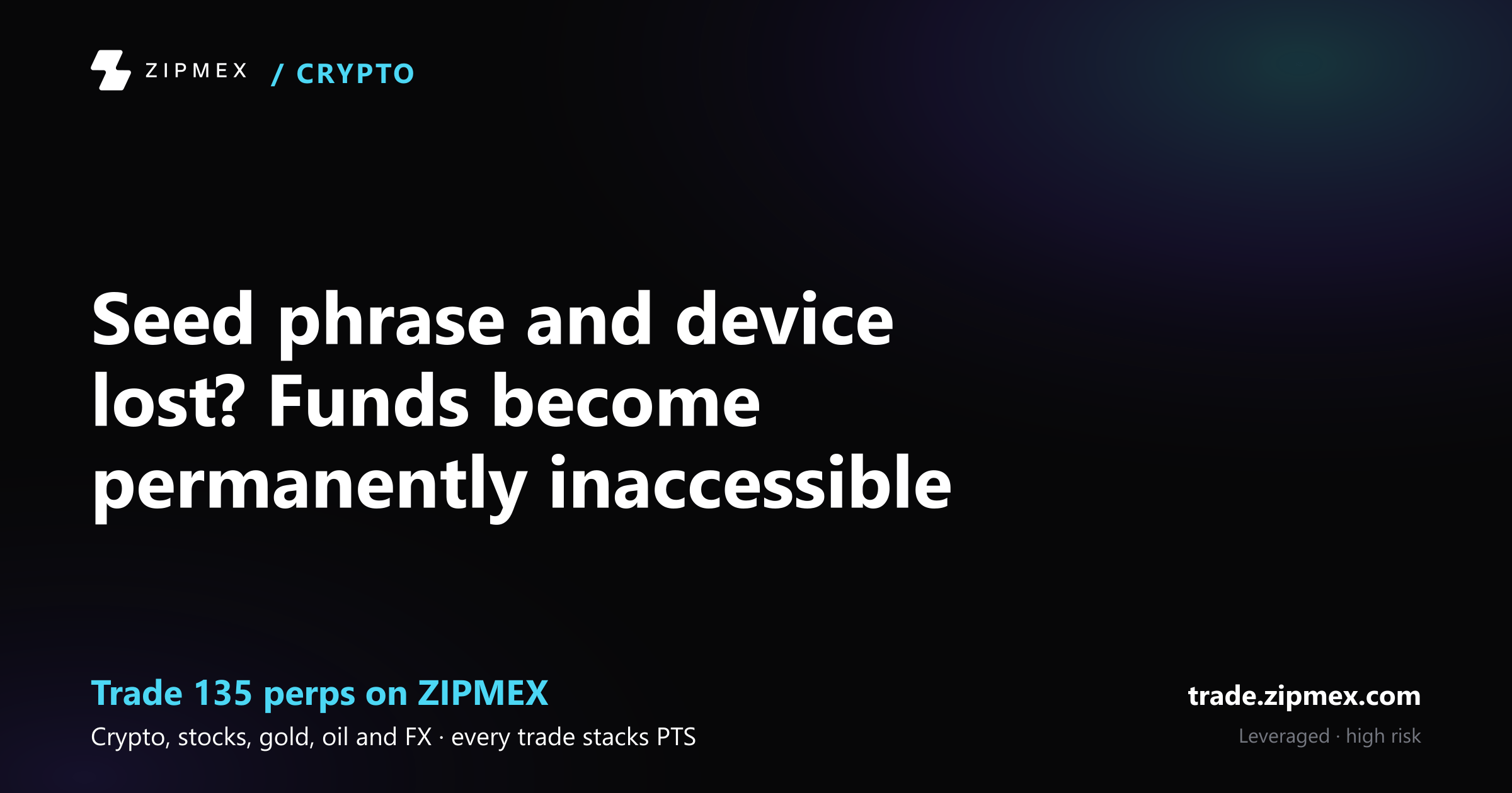 Non-custodial wallet: only you hold the keys to your funds