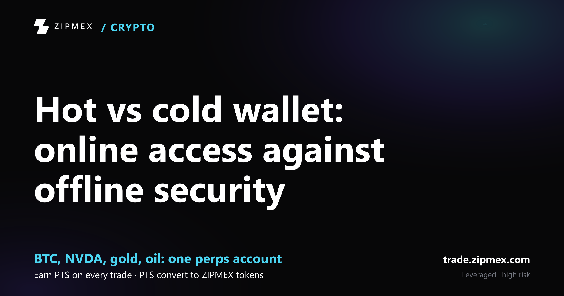 Hot vs cold wallet: online access against offline security