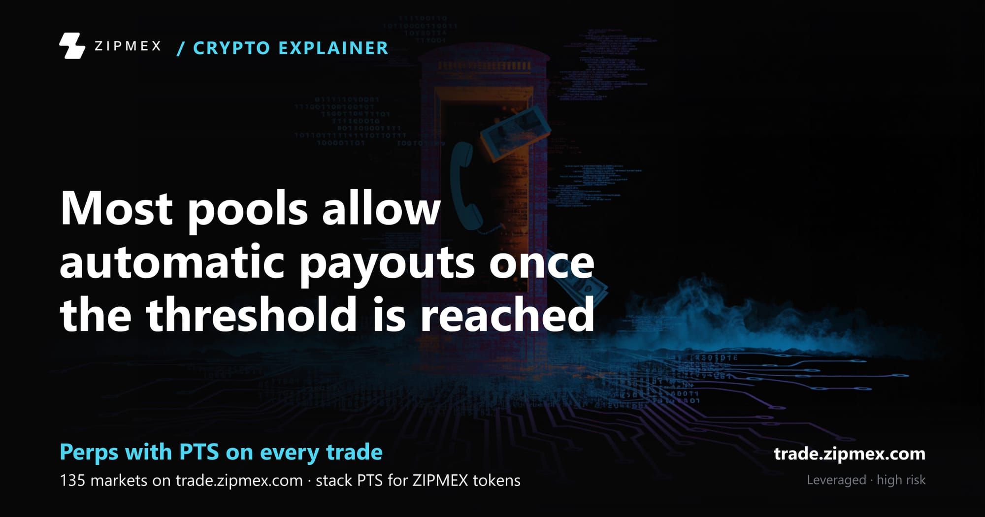 Your mining pool balance is not in your wallet yet: payouts wait for the minimum and a valid address