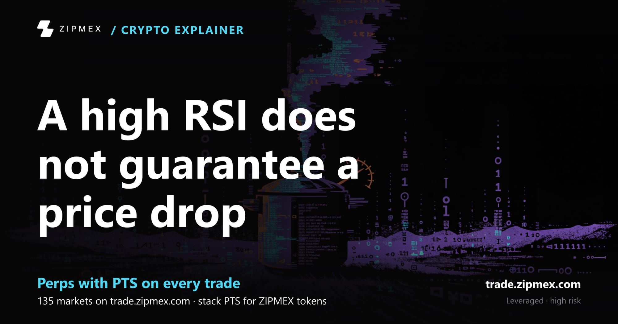 Overbought: RSI above 70 or 80, depending on the source