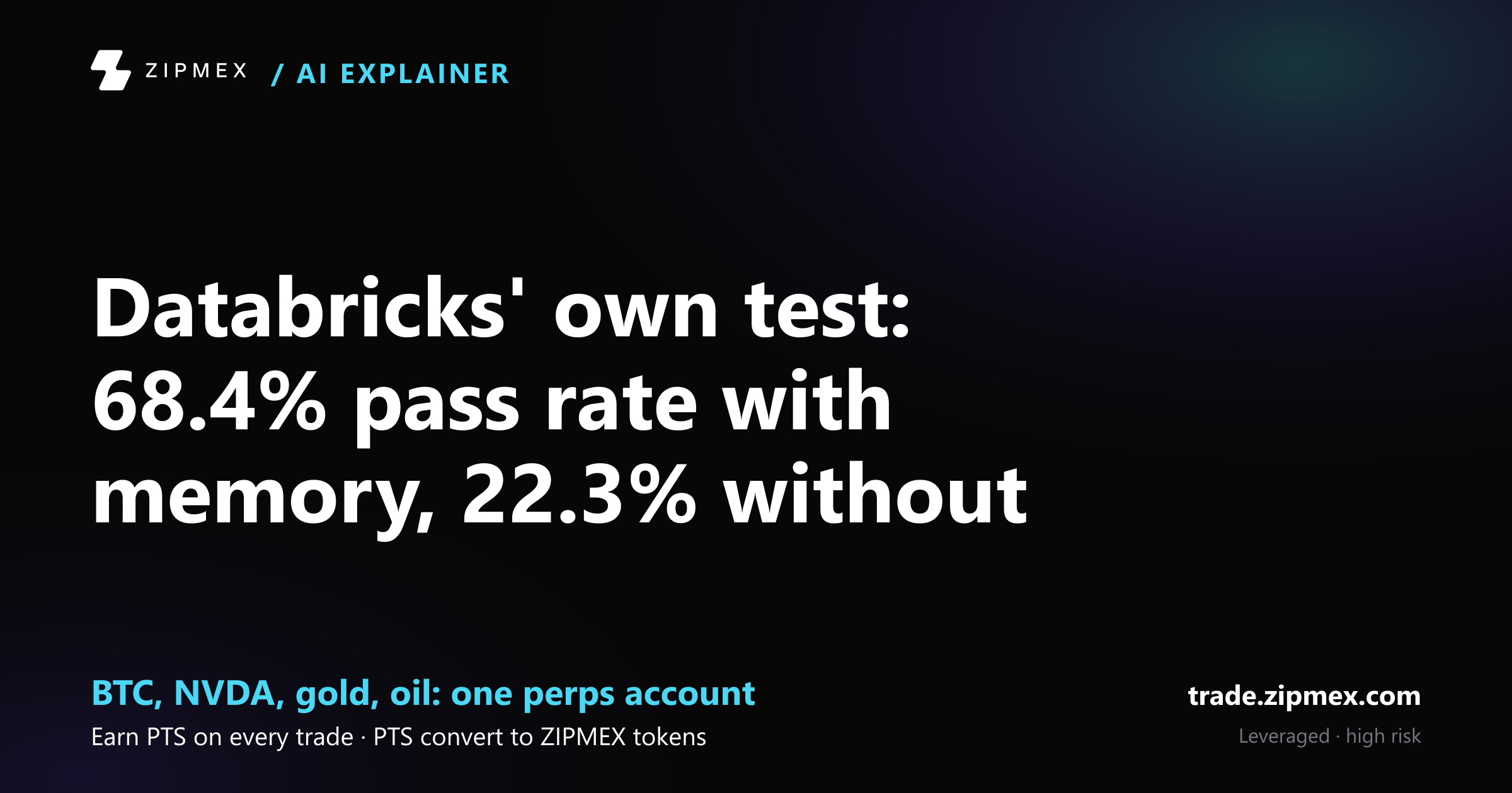 Databricks says its MemCurrent memory lifts agent pass rate to 68.4% from 22.3% in its own test