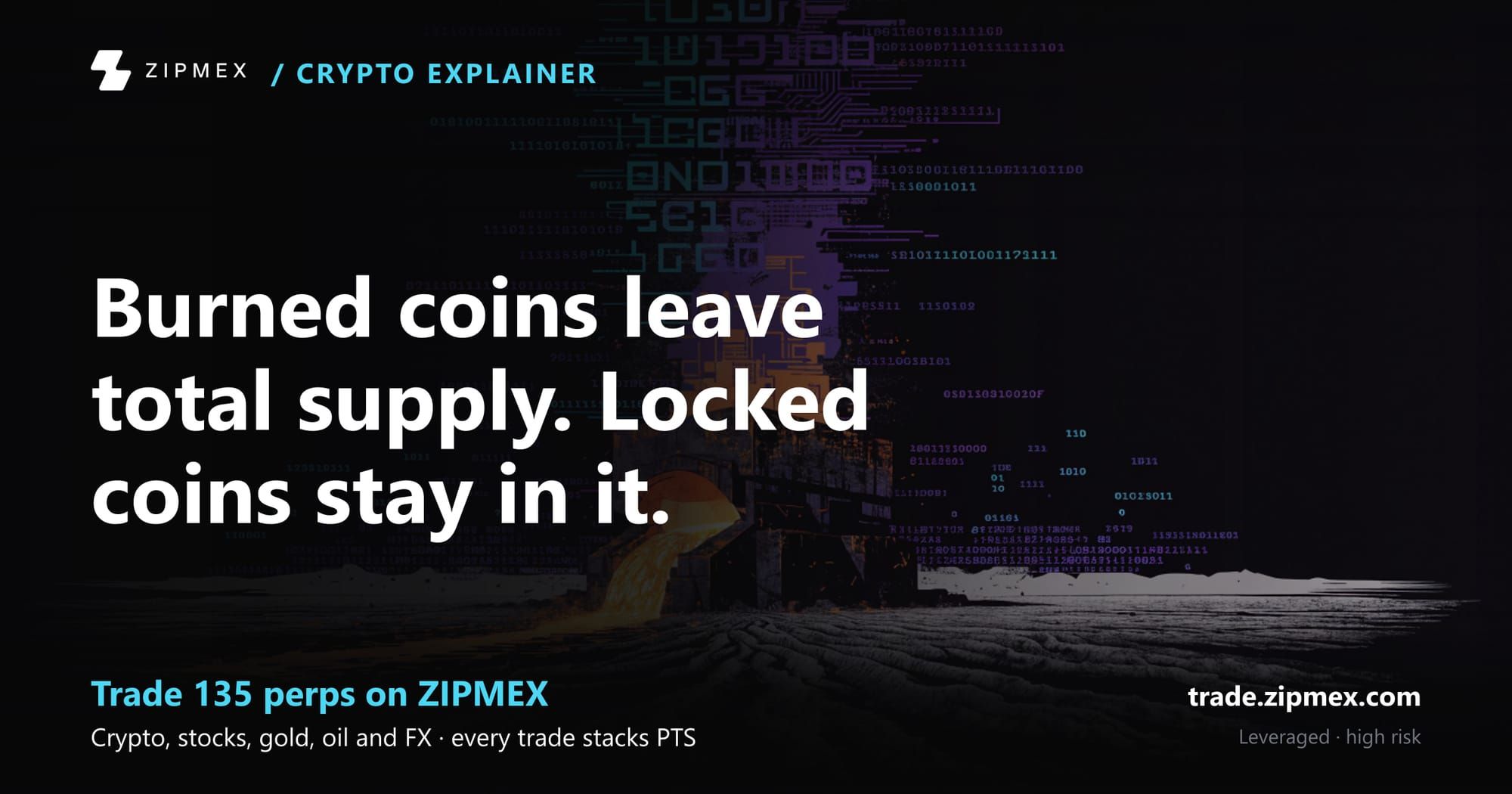 Total supply counts coins in existence minus burned ones, not a coin's maximum