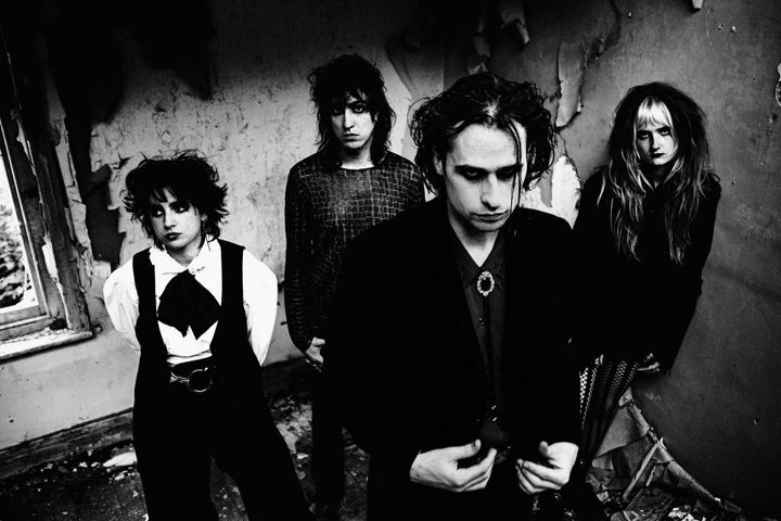 Band image of goth band Mouth Ulcers in black and white