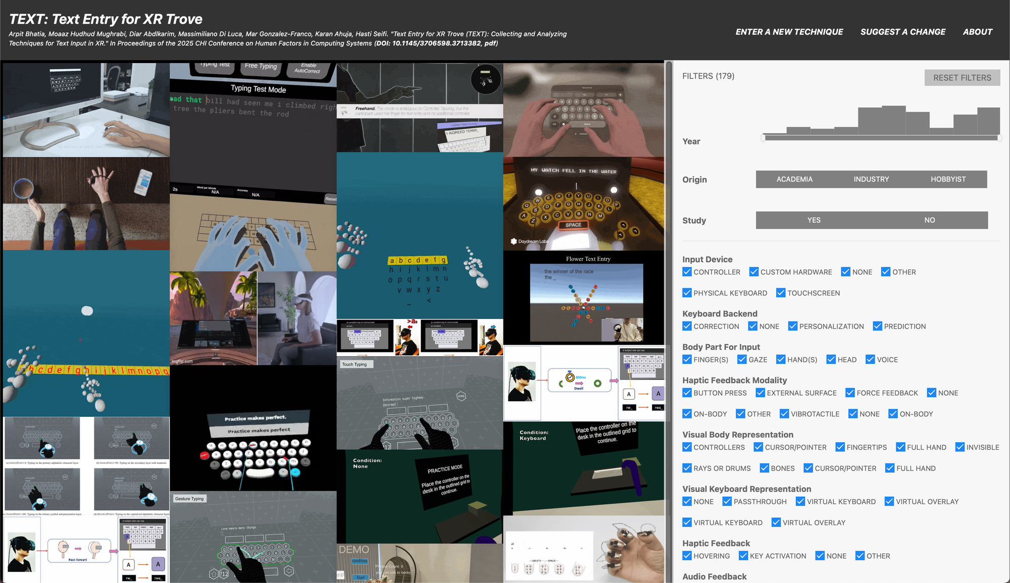**TEXT: Text Entry for XR Trove 데이터셋** 스크린샷
