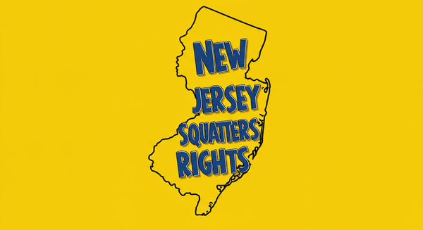New Jersey Squatters Rights text on outline of the state of New Jersey