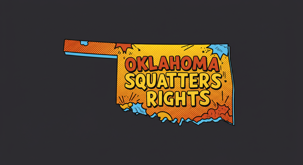 Oklahoma Squatters Rights text on outline of the state of Oklahoma
