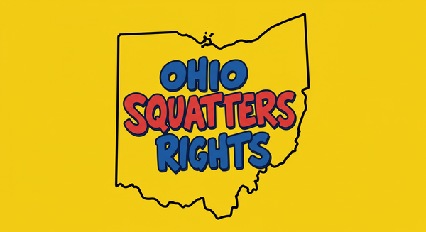 Ohio Squatters Rights text on outline of the state of Ohio