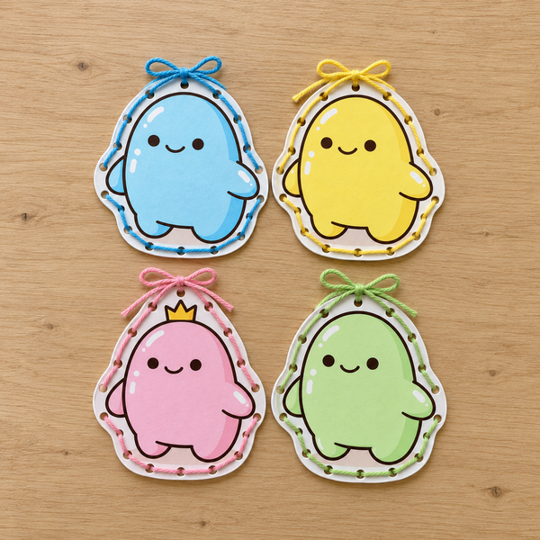 Blob Lacing Cards for Hand-Eye & Bilateral Coordination Skills