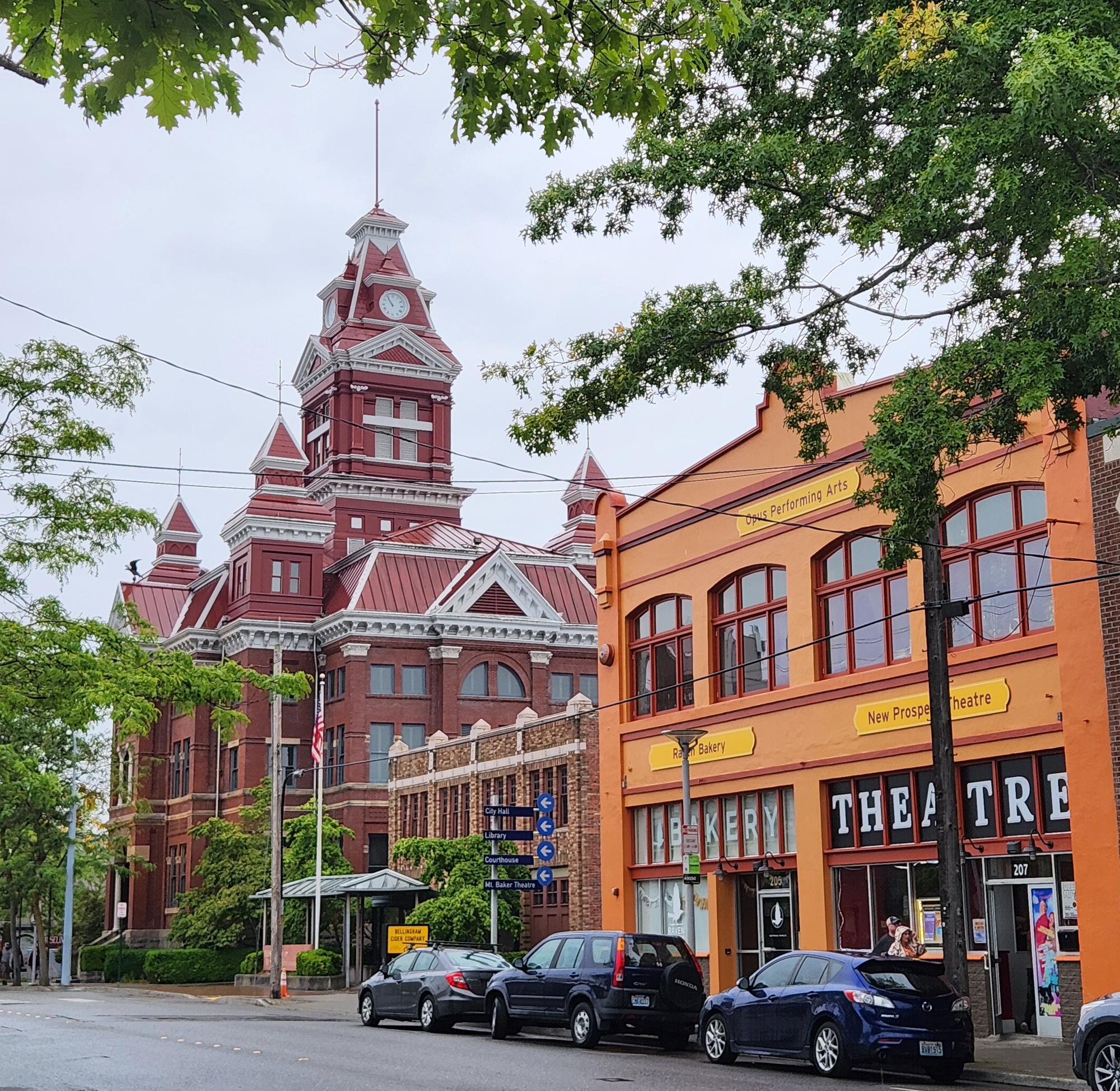 Prospect Street in Downtown Bellingham near the Whatcom Museum in Old City Hall.