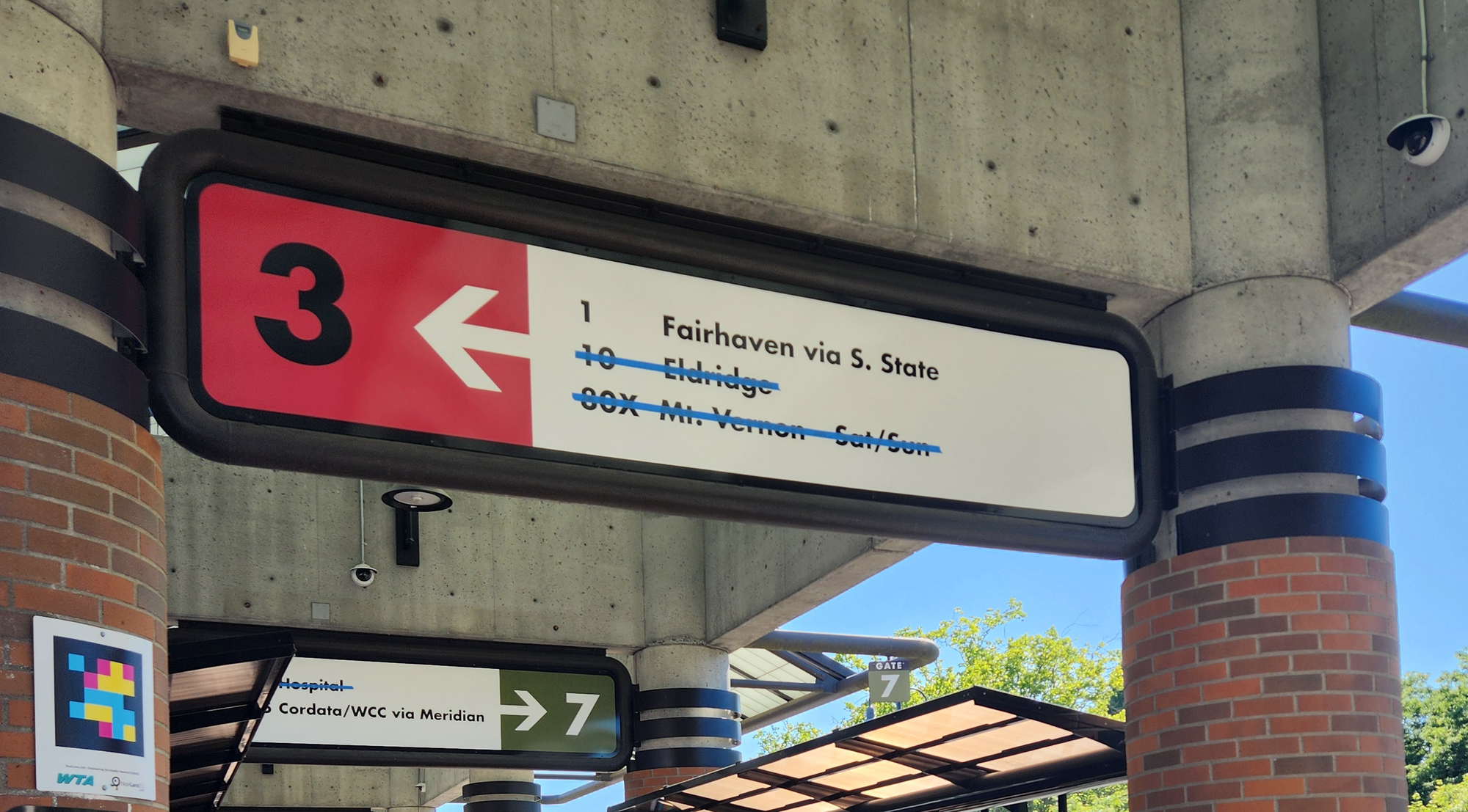 A sign that reads 1 Fairhaven via S. State.